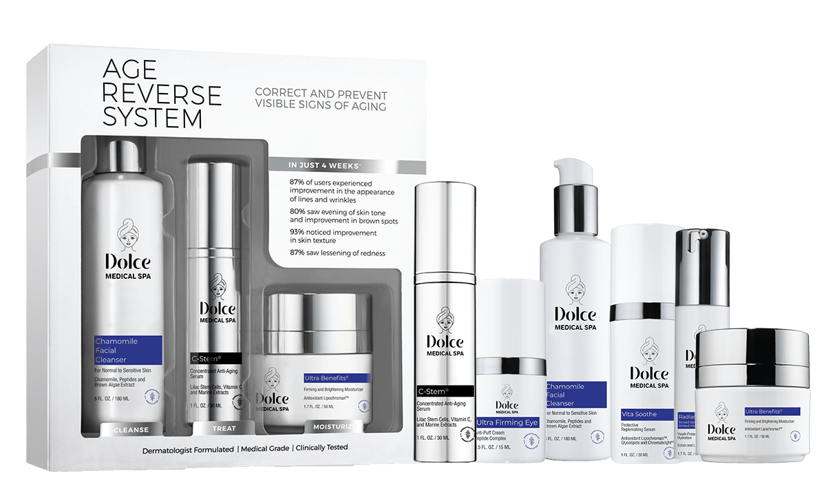 Dolce Medical Spa Age Reverse System medical-grade skincare products