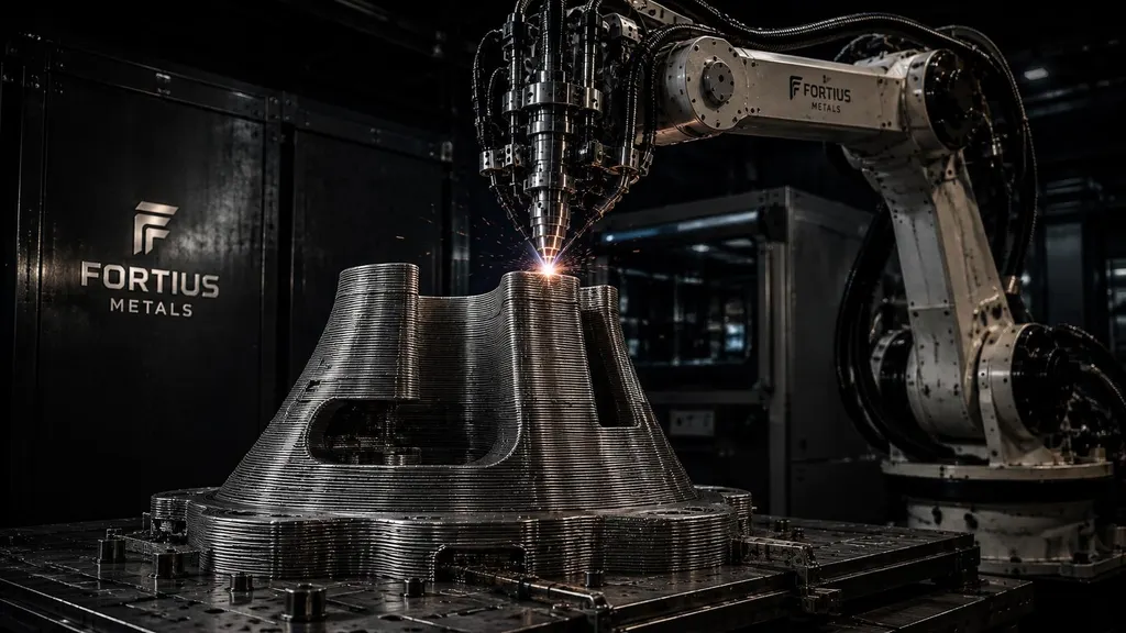 Robotic arm fabricating a structural component