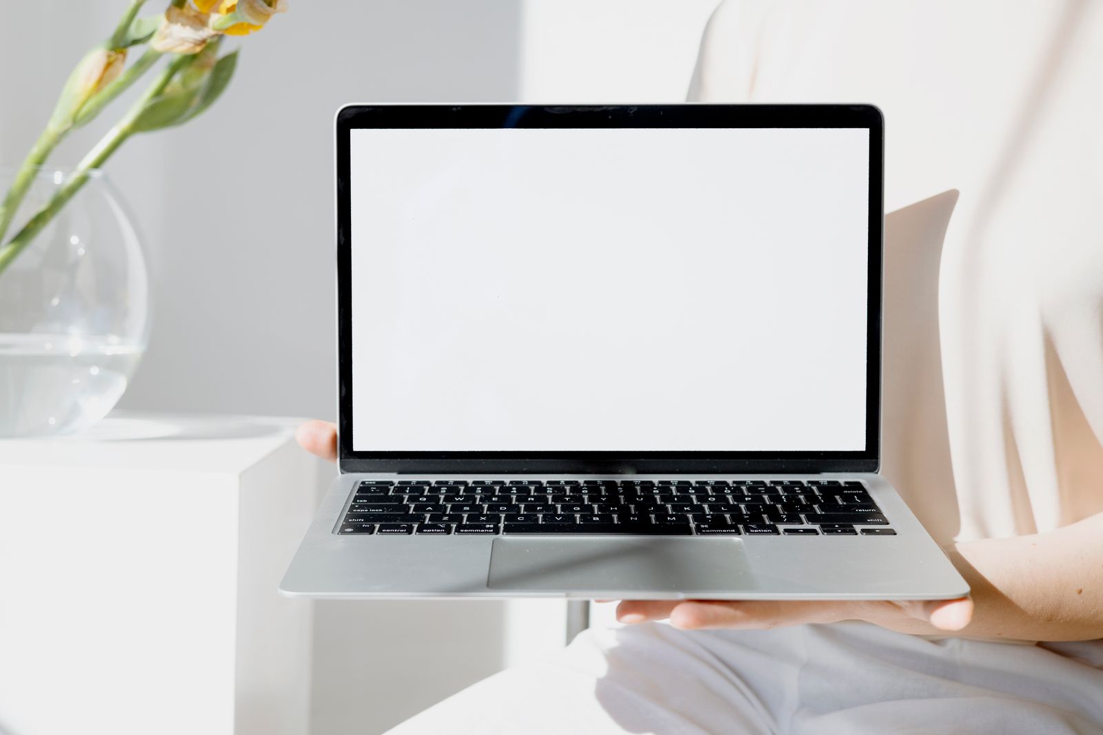 A designer presenting a homepage concept