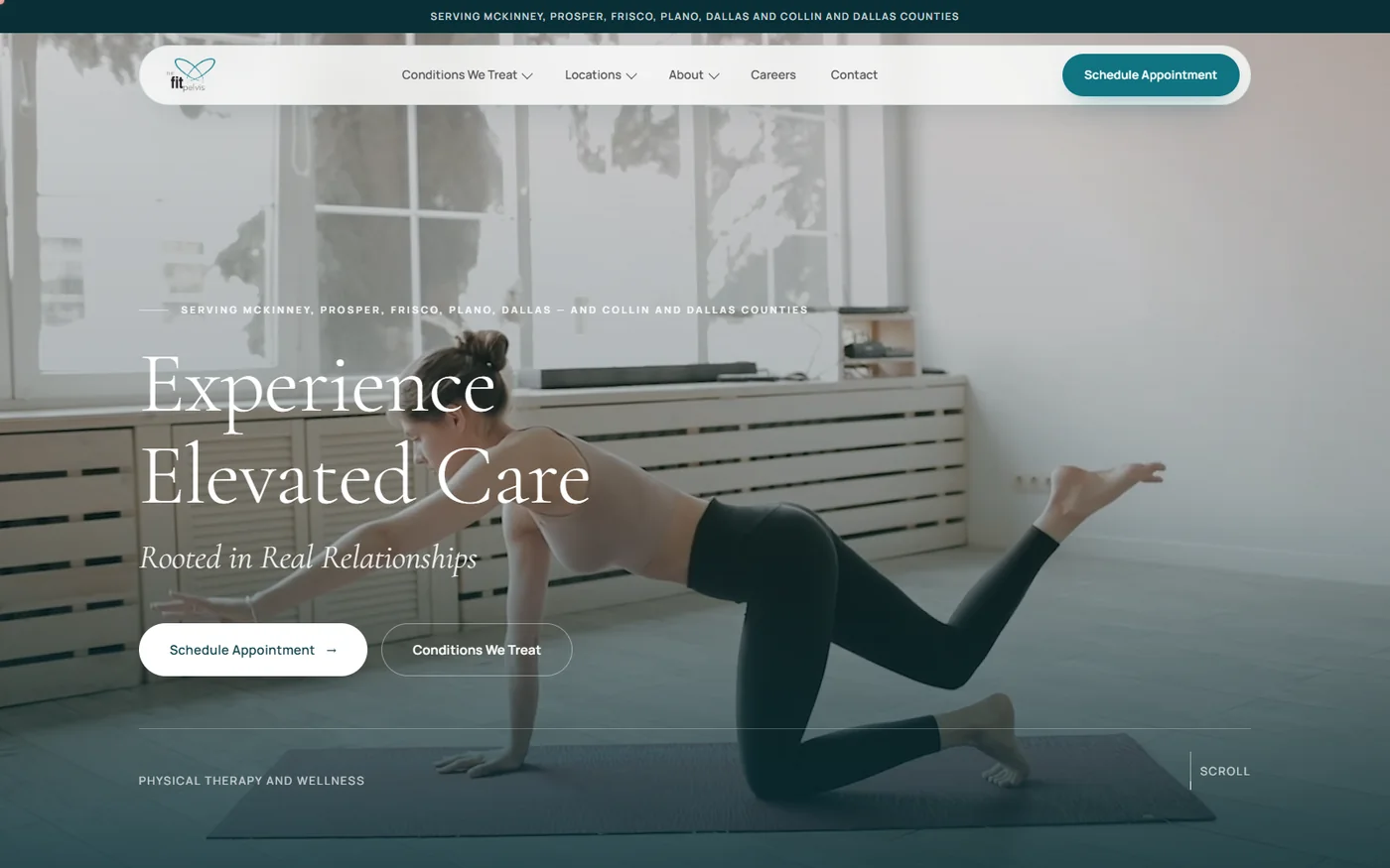 The The Fit Pelvis website, built by SiteYourStory.