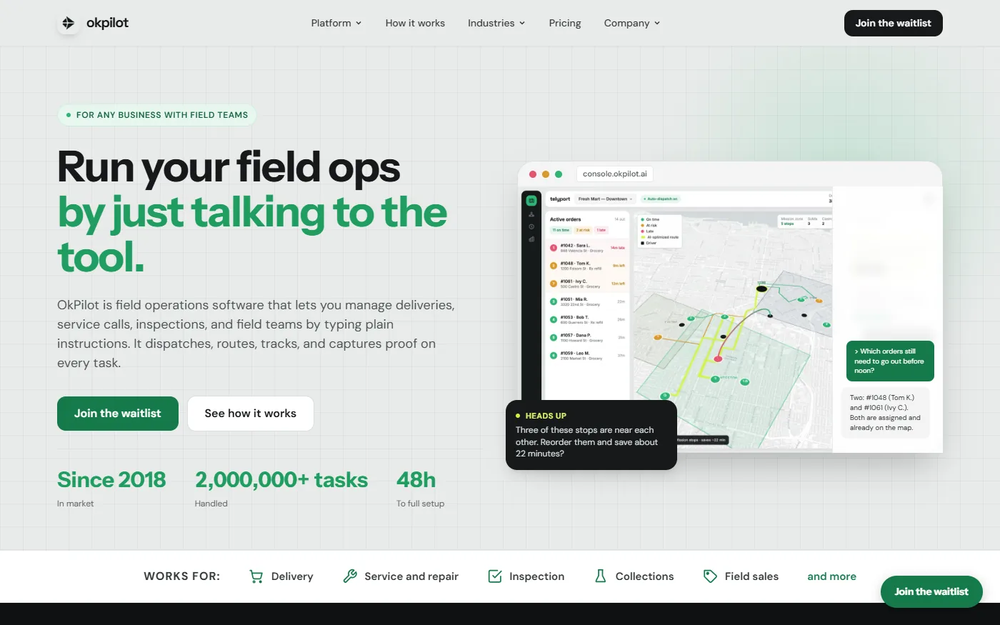 The OkPilot website, built by SiteYourStory.